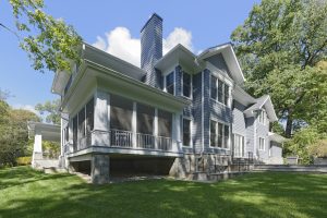 Meridian Homes - Rear of Custom Home with screened-in porch