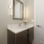 Meridian Homes - Custom Home Modern Powder Room - Bathroom