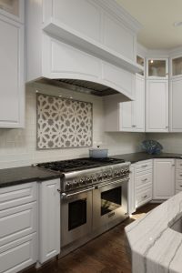 Meridian Homes - Custom Kitchen Stove and Backsplash