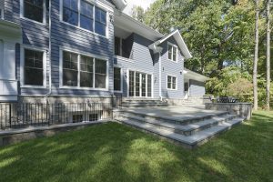 Meridian Homes - Rear of home with patio and steps