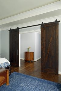 Meridian Homes - Master Bedroom - Barn Doors Open