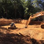 Arts And Crafts Styling With A Modern Flair In Bethesda - Excavation of Lot Before Construction