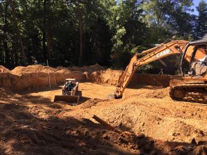 Arts And Crafts Styling With A Modern Flair In Bethesda - Excavation of Lot Before Construction