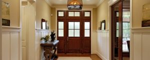 Meridian Homes Foyer with Custom Front Door