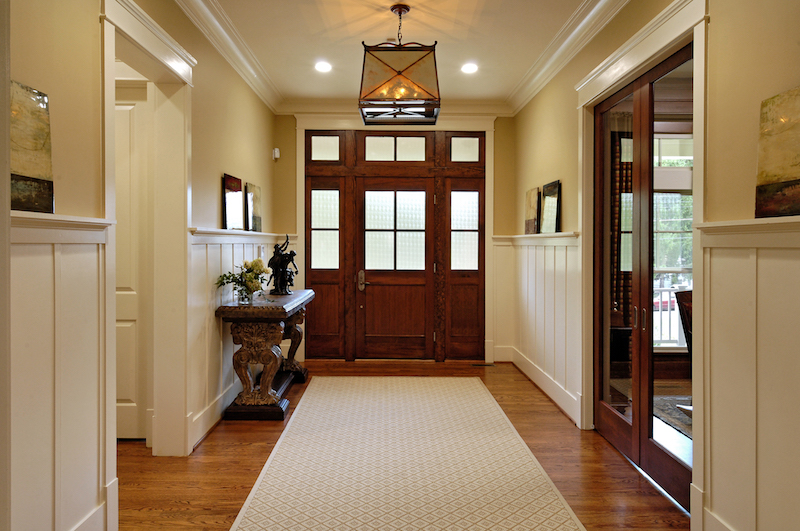 Meridian Homes Foyer with Custom Front Door