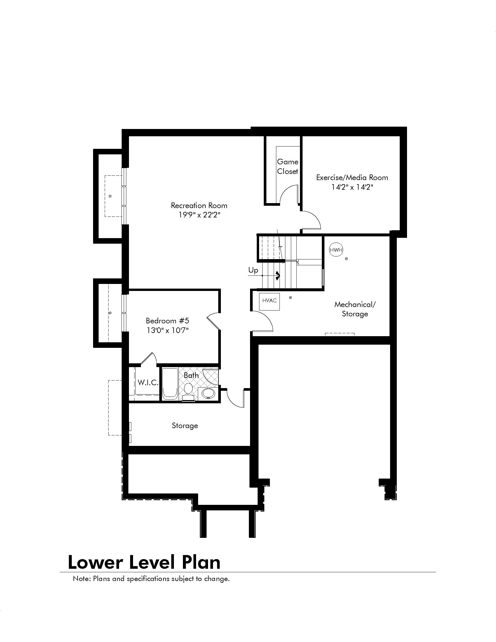 Lower Level Plan 5704 Wyngate Drive Bethesda MD