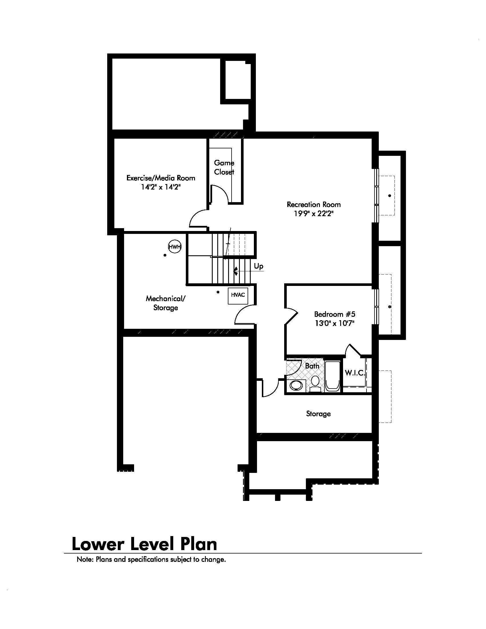 5813 Melvern Drive – Lower Level Floor Plan