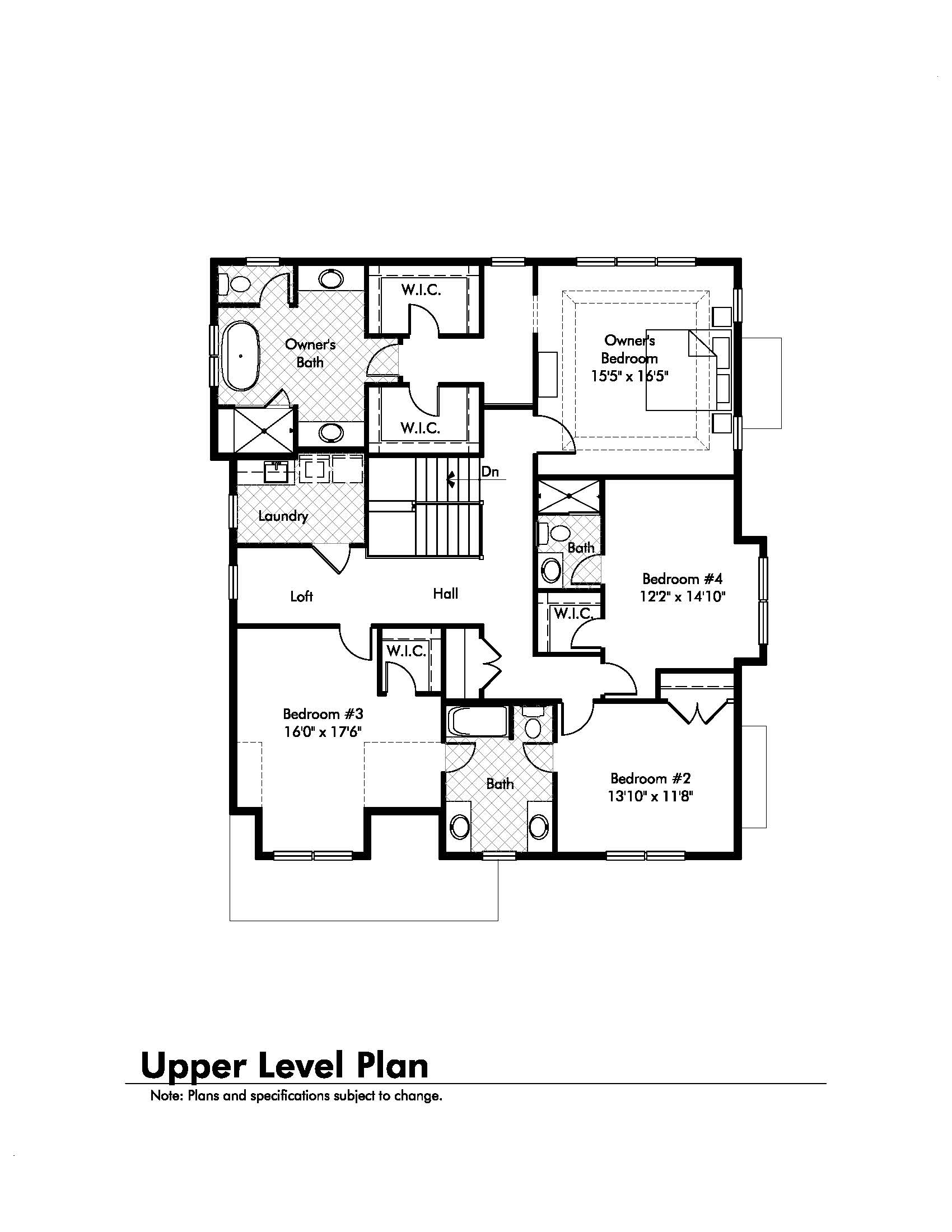 5813 Melvern Drive – Upper Level Floor Plan